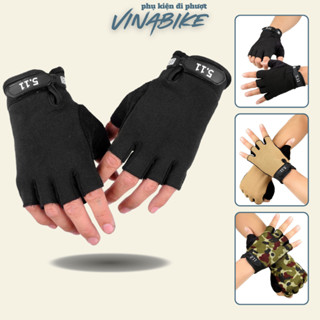Găng tay chống nắng 511 thiết kế hở ngón cho nam nữ lái xe đi phượt, chất vải dày dặn thấm hút co giãn tốt VINABIKE