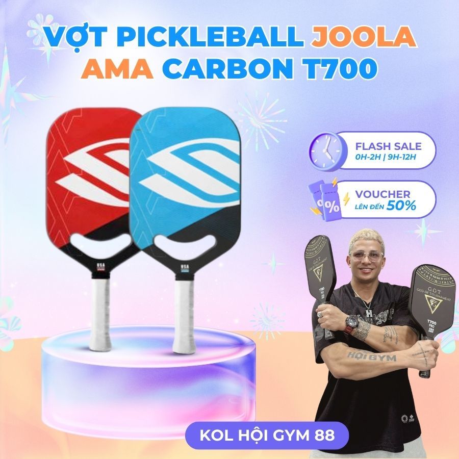 Vợt Pickleball Joola AMA Carbon T700 - Sợi Carbon Fiber Cao Cấp, Đạt Chuẩn USAPA 16mm