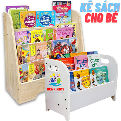 Kệ Sách Để Bàn Bằng Gỗ Benrikids Cho Bé, Giá Sách Để Sàn Mini Nhiều Ngăn Trang Trí Góc Học Tập Cho Trẻ