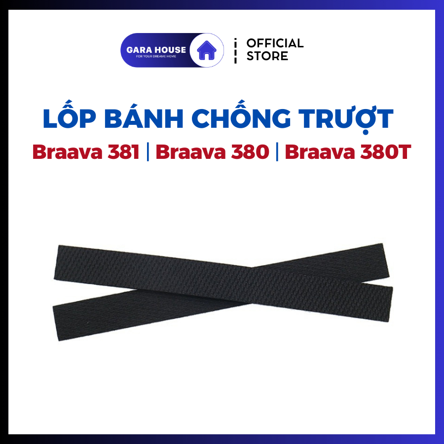 [Combo 2] Lốp bánh xe chống trượt robot iRobot Braava 380 / 381 _ Phụ kiện thay thế iRobot Braava