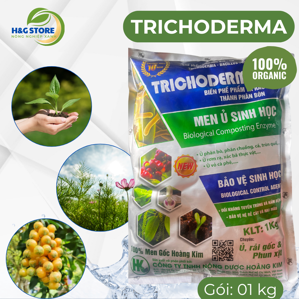TRICHODERMA -SP (1Kg/Gói) - MEN Ủ HỮU CƠ/CHUYÊN Ủ CÁ, PHÂN CHUỒNG,XÁC BÃ THỰC VẬT/PHÒNG NGỪA NẤM