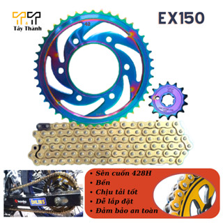 Bộ nhông sên dĩa Exciter 150, Ex 155, TFX, MX King. Thương hiệu T&T Thép C45, bảo hành 6 tháng 1 đổi 1 - Tây Thành Shop.