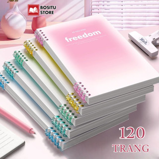 Sổ Còng Bìa Gradient 120 Trang Sổ Tay Sổ Ghi Chép Học Sinh A5/B5 Cao Cấp Phù Hợp Ghi Chú, Học Tập, Lên Kế Hoạch - BOSITU