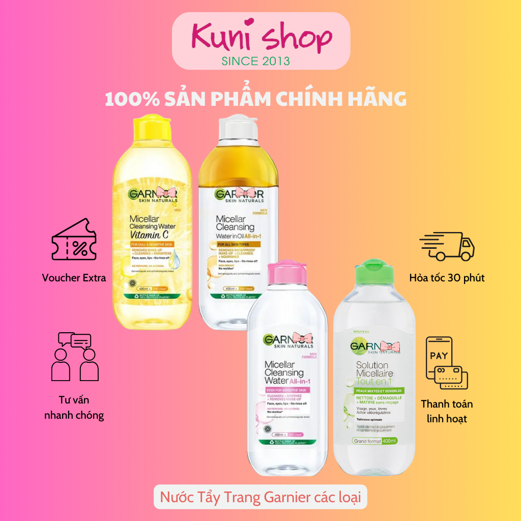 Nước Tẩy Trang Garnier Solution Micellaire