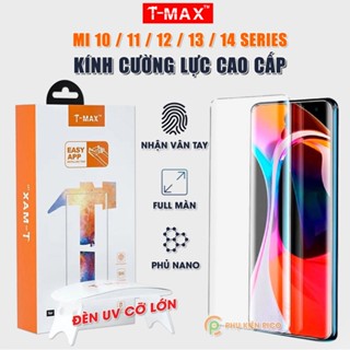 Kính cường lực Xiaomi 14 Pro | 13 Pro | 12 Pro | 12S Ultra | Mi 11 Ultra | Mi 10 full màn hình đèn UV cỡ lớn hãng T-Max