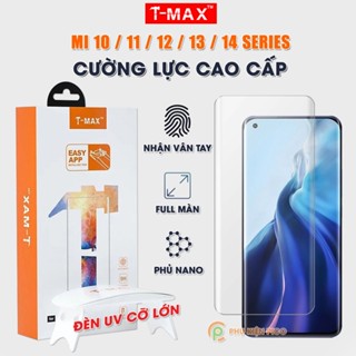 Kính cường lực Xiaomi 12 Pro / Mi 14 Ultra / Mi 10 Pro full màn hình đèn UV cỡ lớn T-Max - Dán màn hình Xiaomi Mi 13 Pro