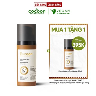 Kem chống nắng bí đao Cocoon 50ml quang phổ rộng, bảo vệ rất cao SPF 50 +, PA ++++ mỹ phẩm thuần chay
