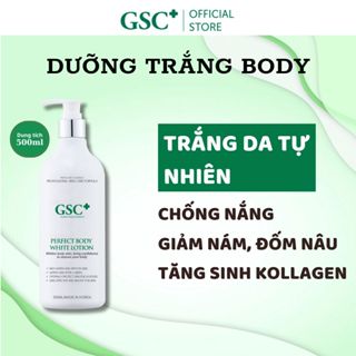 Kem dưỡng trắng da body, chống nắng, mềm mịn, xóa thâm GSC Perfect Body White Lotion 500ml GSC Shop