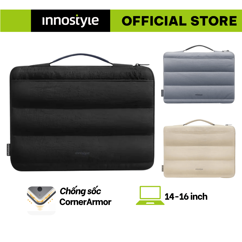 Túi chống sốc Innostyle Stratus cho Macbook và Laptop size 13 inch/ 14 inch/ 16 inch chính hãng