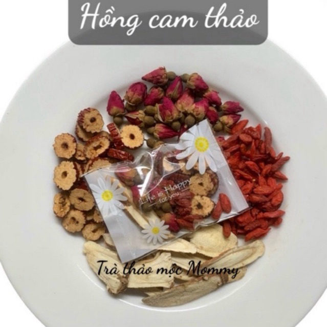 Set trà hoa hồng cam thảo