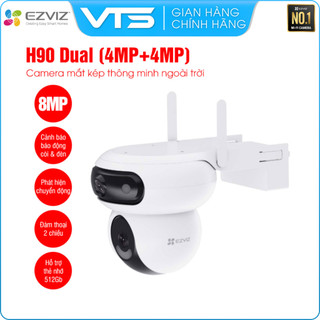 Camera Wifi 2 Mắt EZVIZ H90 Dual 2K+ (4MP+4MP) | H9C 2K 3MP, Xoay 360, Đàm Thoại, Có Màu Ban Đêm