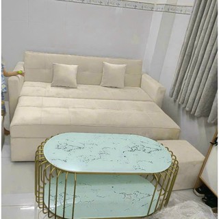 Ghế sofa bed - ghế làm việc kéo thành giường thông thái - sofa dọn dẹp màu tối ưu theo đòi hỏi kt 1m9x1m6 - BH THÁNG