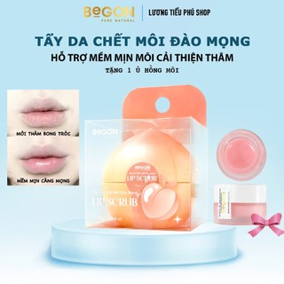 Tẩy Da Chết Môi Đào LIP SCRUB 40gr – Mềm Môi, Sáng Hồng Tự Nhiên [Tặng Ủ Hồng Môi ALMOND SLEEP 5gr]