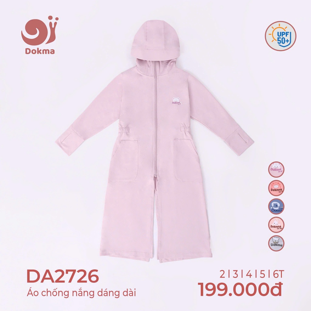 ÁO CHỐNG NẮNG TRẺ EM DÁNG DÀI DOKMA 2726