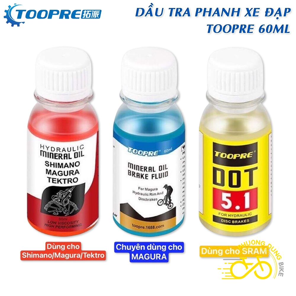 Dầu tra phanh xe đạp Mineral Oil / Dot 5.1 Oil 60ml TOOPRE