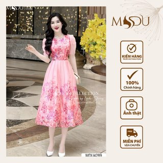 Váy Tiểu Thư MDU4289 Chất Liệu Tơ Óng Dáng Xòe Xếp Ly Nhẹ Nhàng Từ MDU K35-D1-4