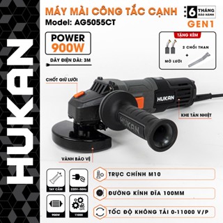 Máy Mài Cầm Tay HUKAN AG5055CT, Công tắc cạnh, 6 Tốc độ, Công Suất 900w