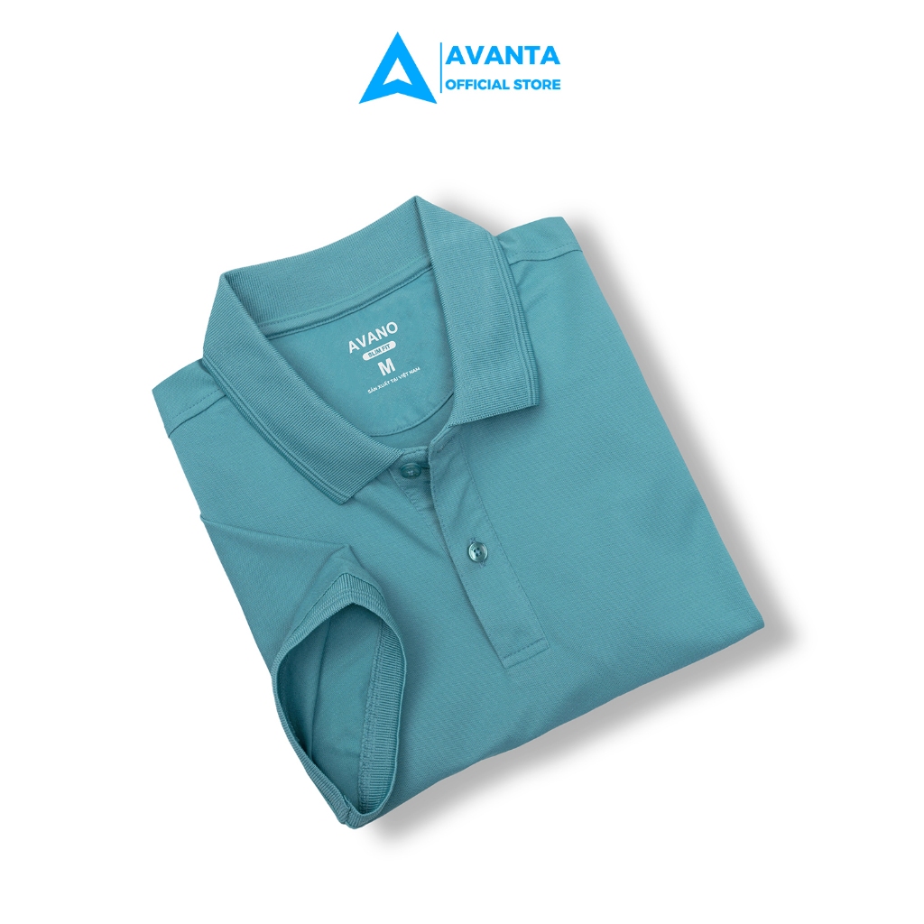 Áo thun nữ có cổ xanh đậu viền AVANTA vải Cotton mắt chim không bai xù thoáng mát mềm mịn APL01