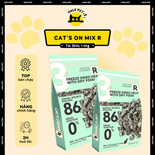 Hạt cho mèo CAT'S ON Mix R thịt sấy cho mèo mọi lứa tuổi - 1.4kg, không chất bảo quản, an toàn