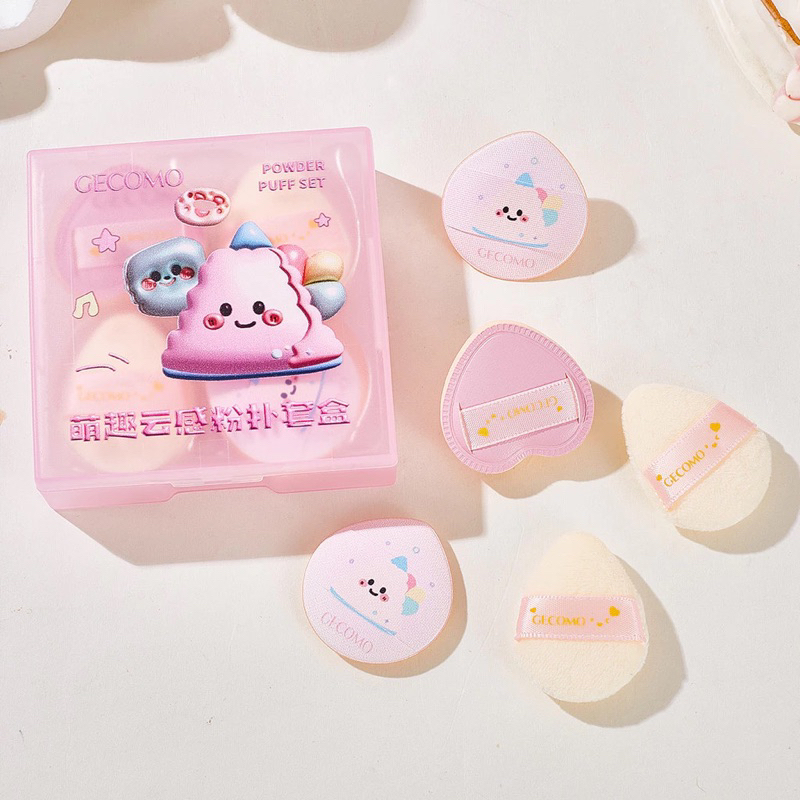 Bộ Puff Đầu Ngón Tay GECOMO, Che Khuyết Điểm Chi Tiết Puff Trang Điểm, Mềm Mại Đa Năng