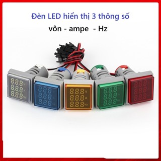Combo 3 Đèn LED hiển thị vôn - ampe phi 22mm - Đồng hồ hiển thị điện áp, dòng điện