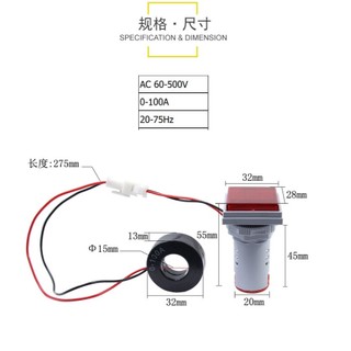 Combo 3 Đèn LED hiển thị vôn - ampe phi 22mm - Đồng hồ hiển thị điện áp, dòng điện