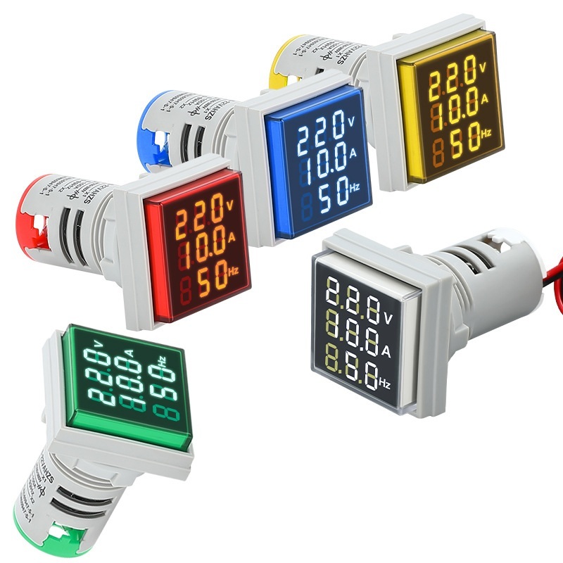 Combo 3 Đèn LED hiển thị vôn - ampe phi 22mm - Đồng hồ hiển thị điện áp, dòng điện