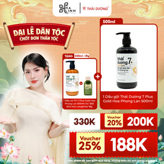 [VHL X STD] Dầu gội Thái Dương 7Plus Gold 500ml tặng 1 Dầu xả TD 7Plus Gold 500ml và 1 Bột khử mùi Longtime 18g - CB1
