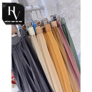 HV - Chân váy xếp ly dài 2 lớp mặc 2 mặt QC