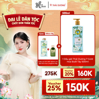 [VHL X STD] Dầu gội Thái Dương 7 Gold Hoa Bưởi Tây 500ml tặng 1 Dầu xả TD7 HBT 300ml và 1 Bột khử mùi Longtime 18g - CB2
