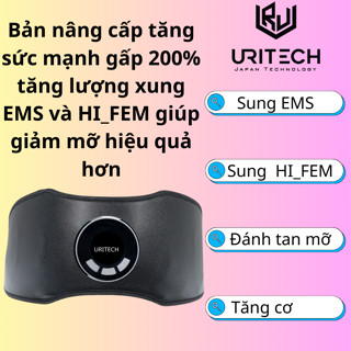 Máy mát Xa Đánh Tan Mỡ Bụng URITECH Ab Domial- Đai Massage giảm mỡ bụng làm thon bụng - Giúp thon gọn cơ thể - Giảm mỡ