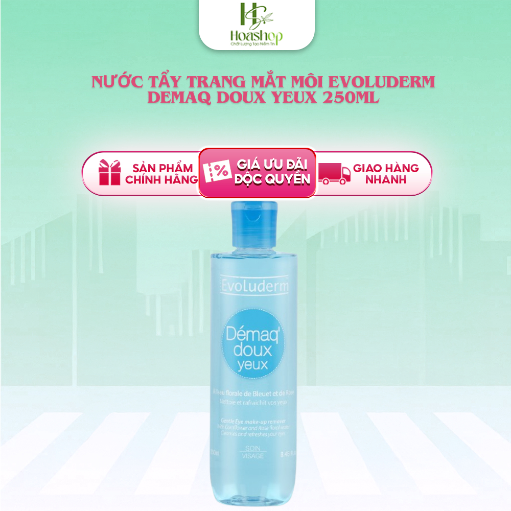 ( DATE 8/2026 ) Nước tẩy trang mắt môi Evoluderm mẫu mới