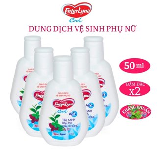 Dung dịch vệ sinh Enterlyna Cool 50ml chiết xuất trầu không, tía tô, trà xanh, bạc hà {5 chai}