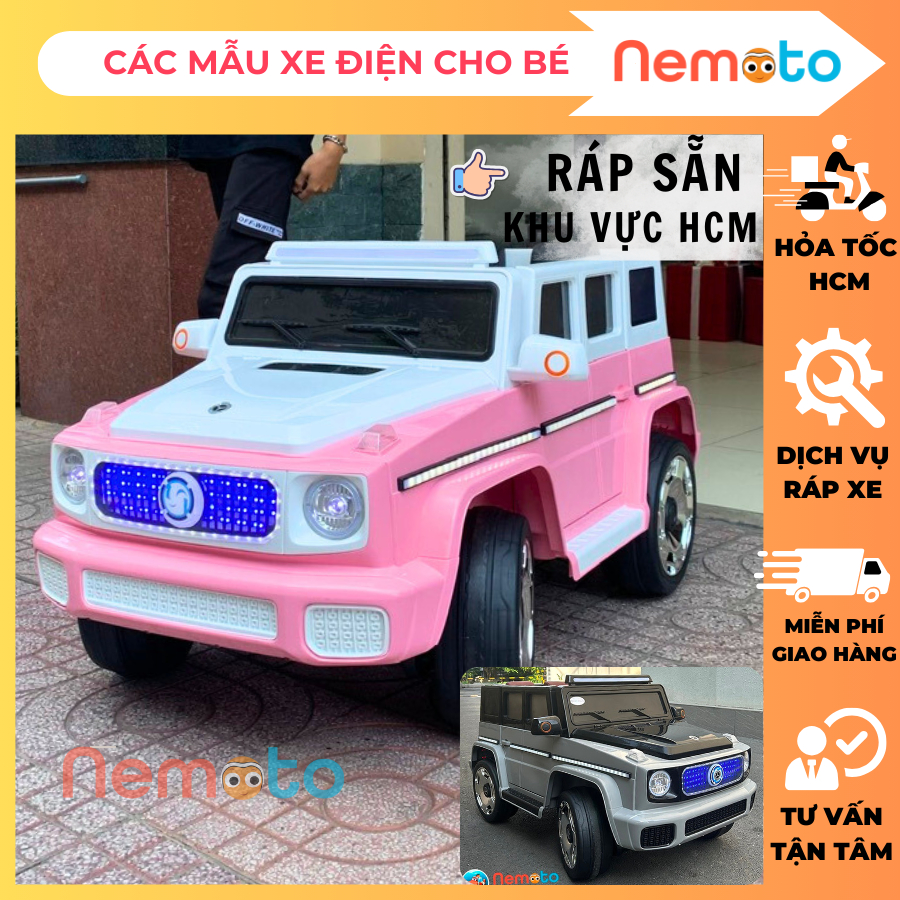 Xe Hơi Điện Cho Bé Trai Gái Mẫu Mới Nhất G63 Đẹp Từng Góc Cạnh - Giao Nhanh HCM