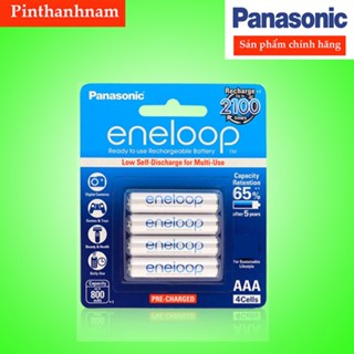 Pin Sạc AAA Eneloop Panasonic 800mAh Vỉ 4 Viên Chính Hãng - Tặng Hộp Đựng Pin Trắng