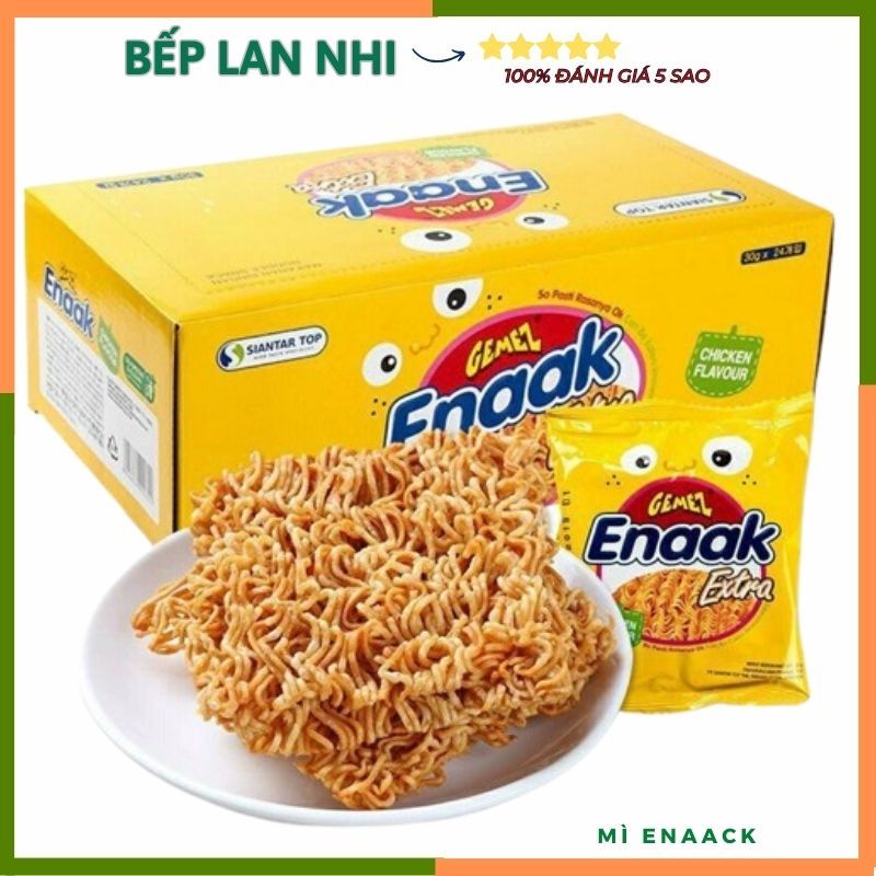Snack mì trẻ em Enaak Indonesia vị gà truyền thống thùng 24 gói x 30g