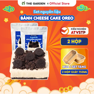 Set nguyên liệu làm bánh Cheese cake Oreo THE GARDEN IGWT nguyên liệu làm bánh sản phẩm 2 hộp 750ml