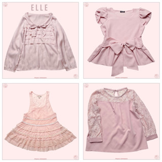 (15/4) Áo Coquette, Lolita, Babydoll, Shoujo tông màu hồng, cam, beige dịu kha phong cách nữ tính tiểu thư