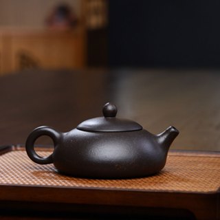 Ấm Trà Tử Sa Nghi Hưng Hắc Chu Nê Dáng Văn Biều (AM11), Dụng Cụ Trà Đạo, Ấm Pha Trà Dung Tích 160ml