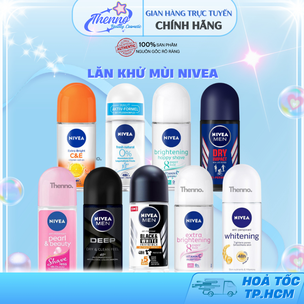 Lăn Khử Mùi Nivea Men Black & White Ngăn Vệt Ố Vàng Vượt Trội 50ml