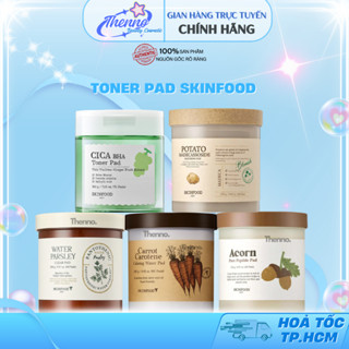 Toner Pad Skinfood Carrot Acorn/Cica/Water Parsley/Carotene Calming Water Pad 60 Miếng Hàn Quốc