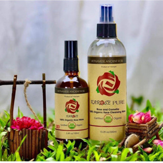 [Karose] Combo Nước Hoa Hồng + Nước Lau Mặt Hữu Cơ Karose, Làm Sạch, Sáng Da, Se Khít LCL