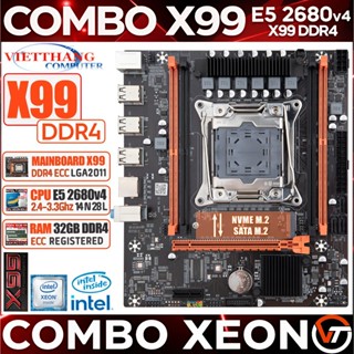 Combo X99 DDR4 Chạy giả lập - Main X99 DDR4 OEM + CPU Xeon E5 2680v4 14N-28L ( Main New 100% )