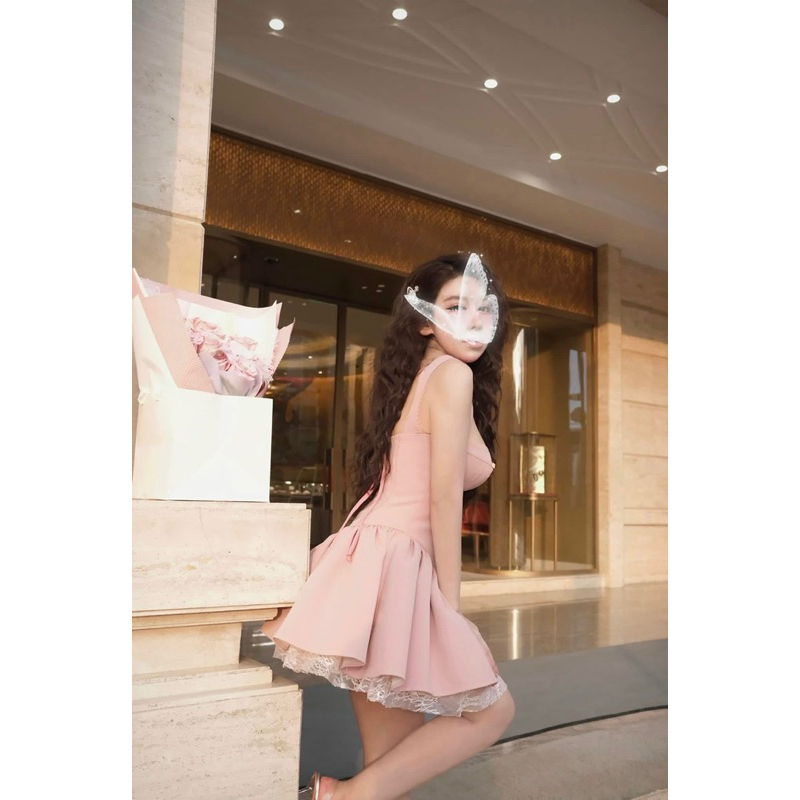 (40-80Kg) Đầm Váy Cúp Ngực Eo Corset Viền Ren Tùng Nhún Form Xoè (Có BigSize) UnihomeClothing CQ249 | BigBuy360 - bigbuy360.vn