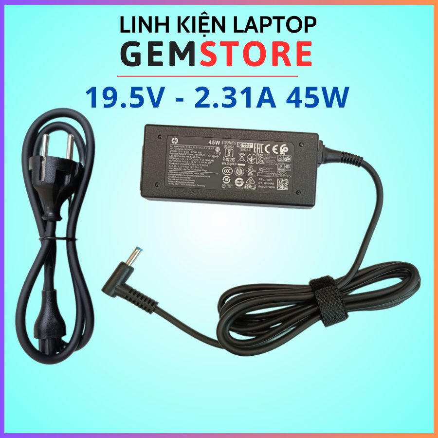 Cục Sạc Laptop HP 19.5V - 2.31A 45W cho Hp Envy Elitebook Pavilion X360