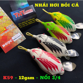Mồi lure NHÁI HƠI BÓI CÁ K59 & K52 mồi giả câu cá lóc 12gam & 8gam Action Nổi 3/4 nhấp lắc