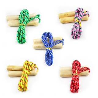 Dây nhảy thể dục cán gỗ dài 2m