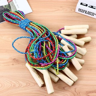 Dây nhảy thể dục cán gỗ dài 2m