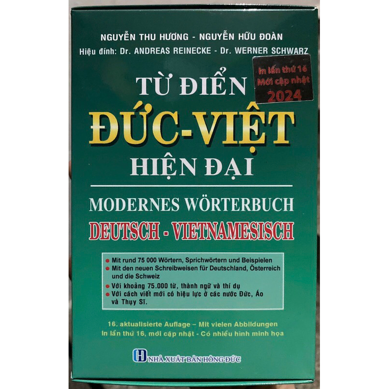 Sách: Từ Điển Đức - Việt Hiện Đại ( In lần thứ 16 mới cập nhật 2024, Có nhiều hình minh họa )
