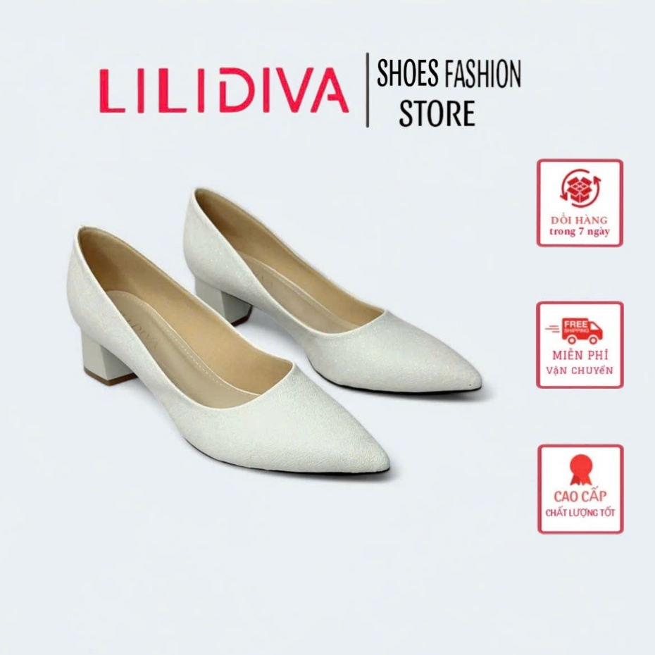 Giày Cao Gót Mũi Nhọn Bít Mũi 5P Cao Cấp_LILIDIVA